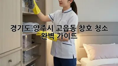 경기도 양주시 고읍동 창호 청소 완벽 가이드